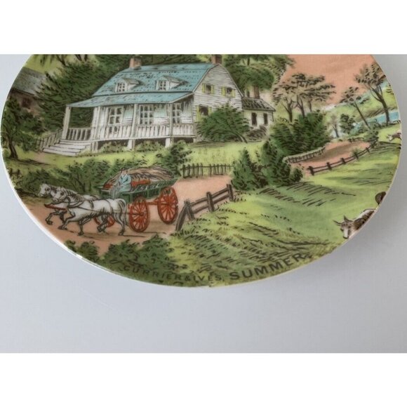Vintage Artmark Currier & Ives Summer Scene Plate, Made in Japan Home Decor 6.5” - Picture 6 of 9